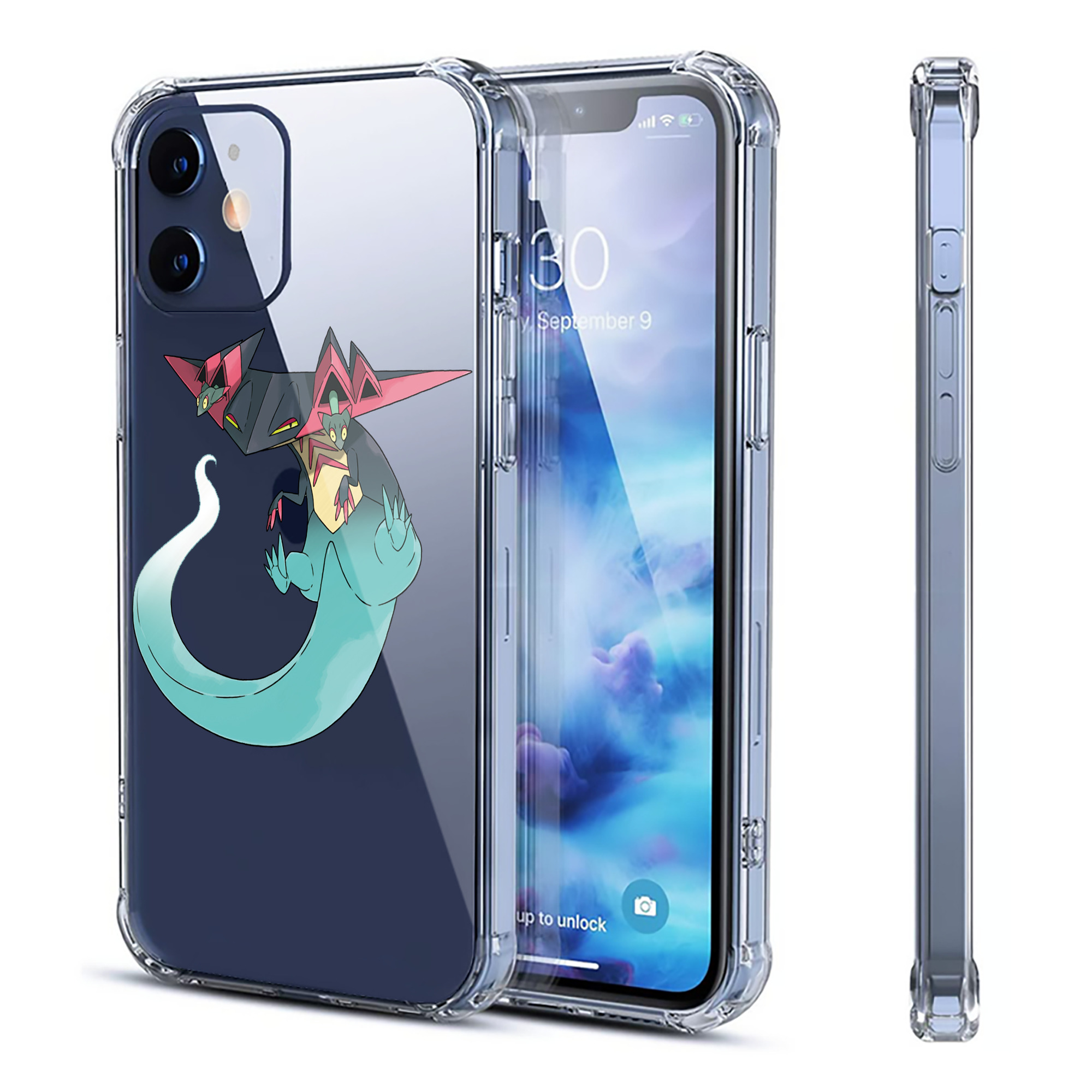 （画像用） ポケットモンスター Pokémon 【iPhone 12シリーズ対応】透明スマホケース（クリアソフトケース）